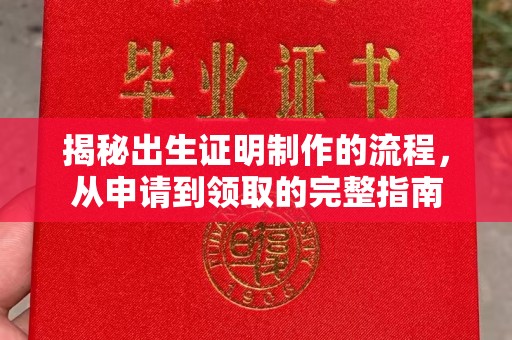 城口揭秘出生证明制作的流程，从申请到领取的完整指南