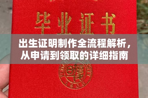 城口出生证明制作全流程解析，从申请到领取的详细指南