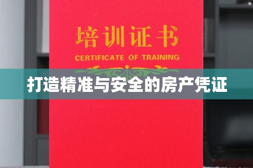 城口打造精准与安全的房产凭证